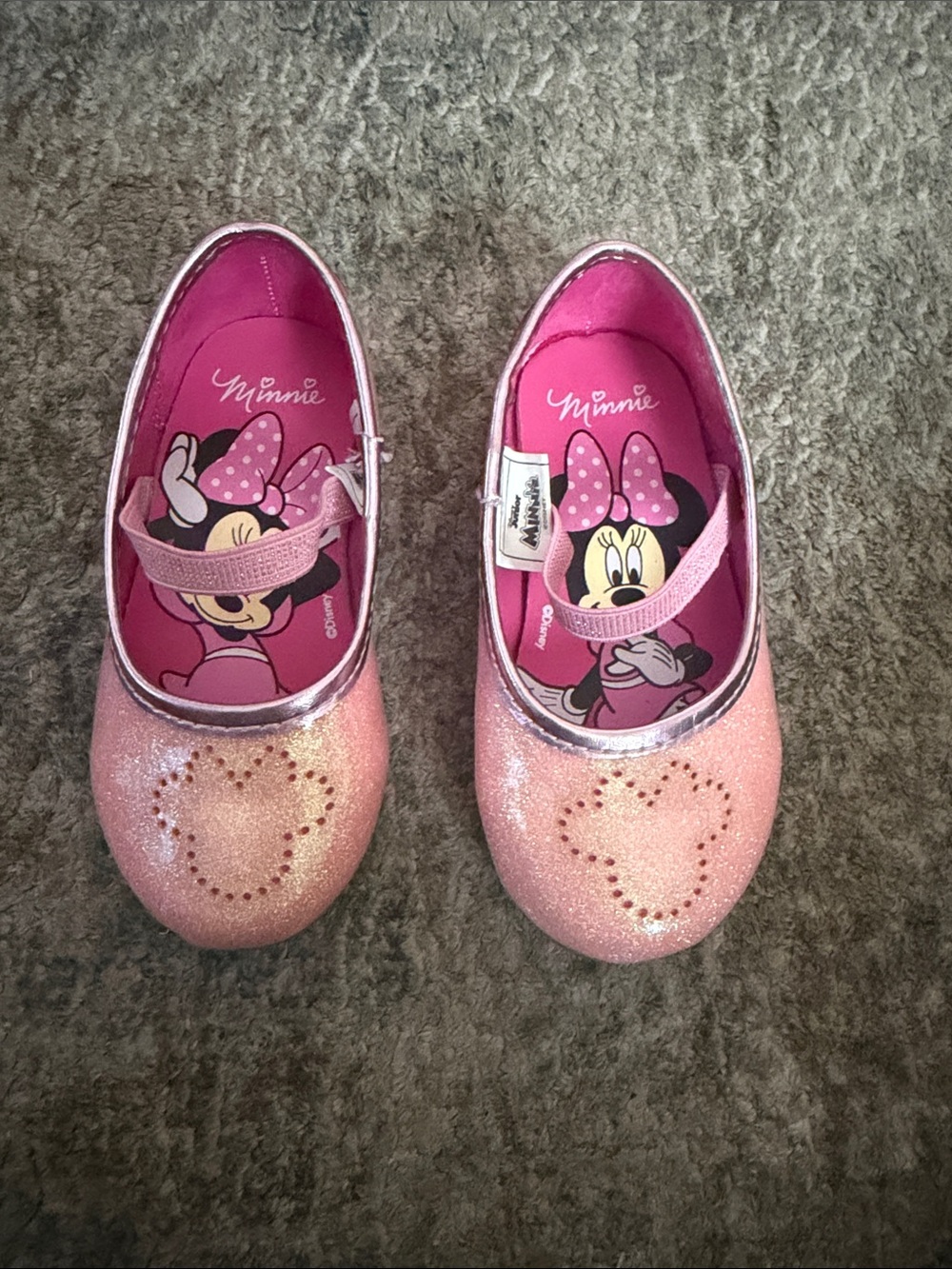 Mouse Pink Glitter Mary Jane Kids Shoes